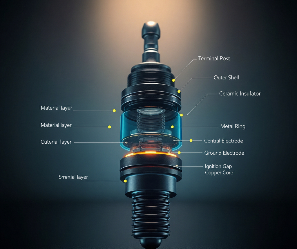 ABEXO Spark Plug Technical Diagram